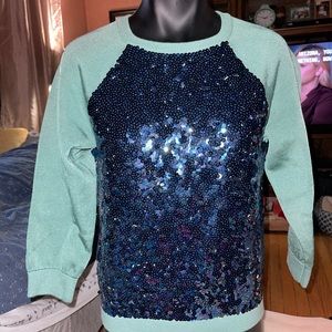 Marc by Marc Jacobs Aqua Sequin Sweater medium